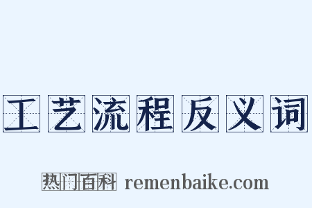 工艺流程反义词是什么意思的图片